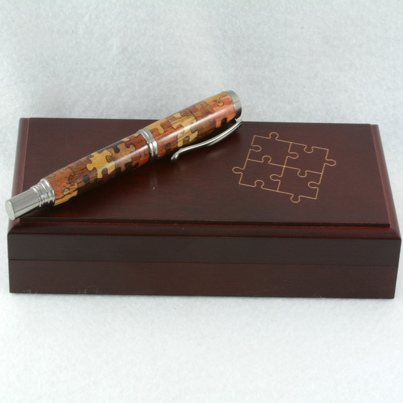 Inlay Puzzle Venetian Rollerball or Fountain Pen