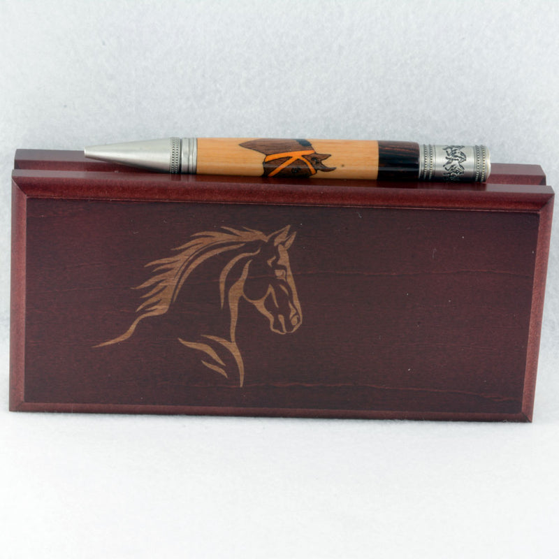 Inlay Horse Ballpoint Twist Pen