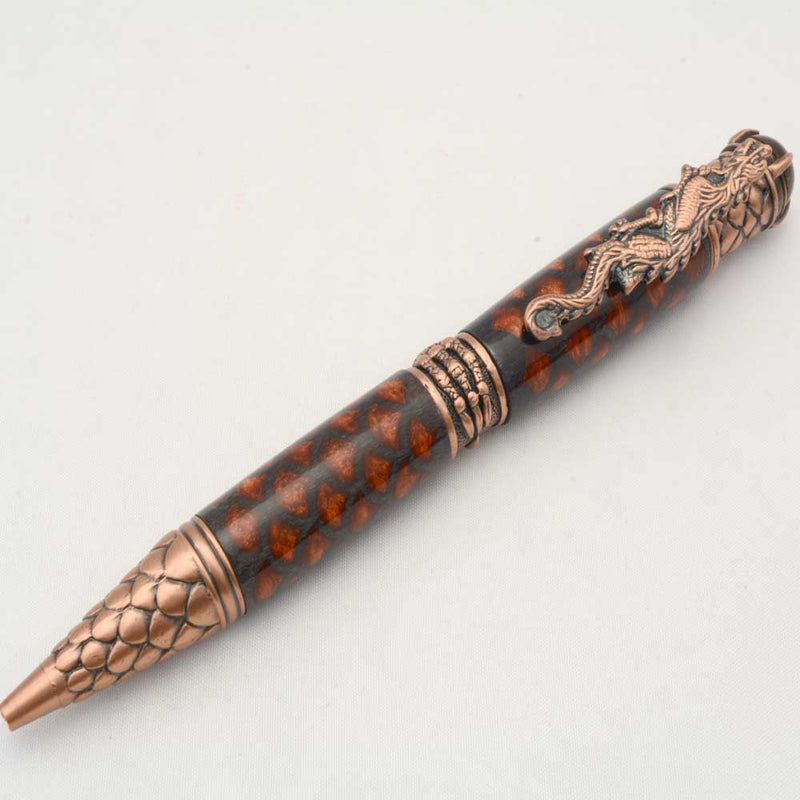 Dragon Ballpoint Twist Pen Alumilite & Wood Scales