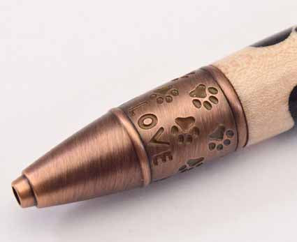 Inlay Dog Paw Print Click Ballpoint Pen